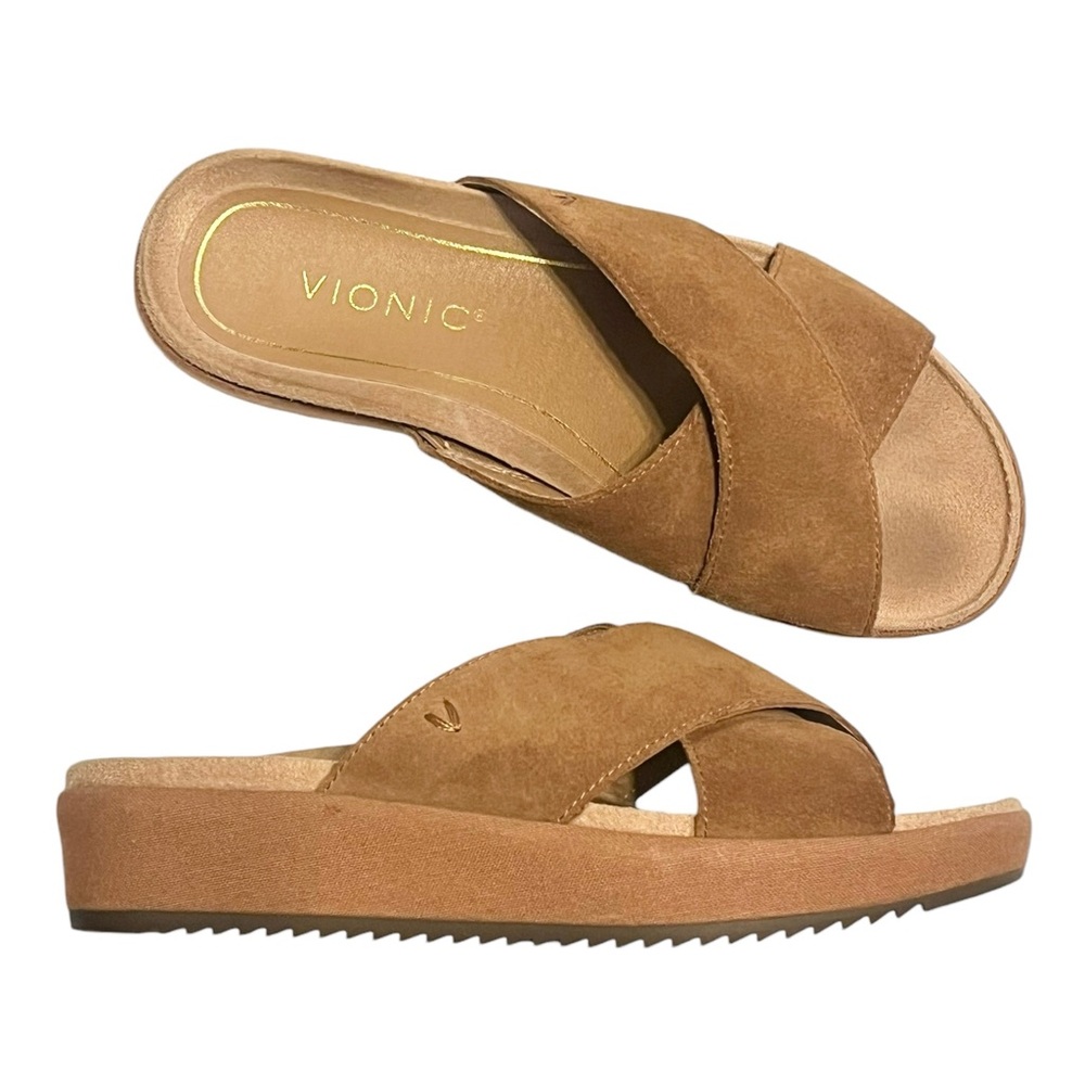 Vionic Hayden Suede Platform Slides - image 8